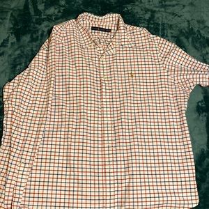 XXL polo Ralph Lauren button down shirt. Red and blue check pattern.